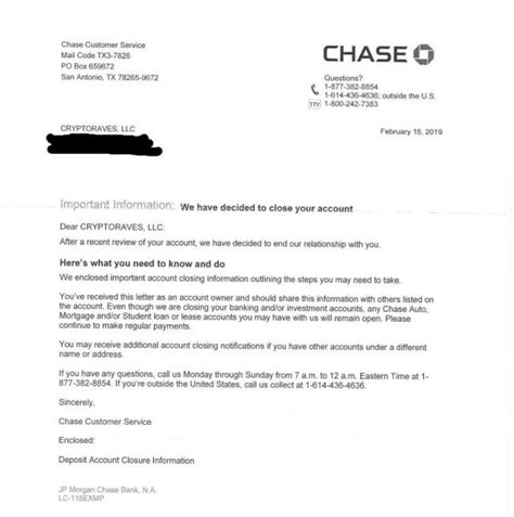 chase closing accounts without notice.